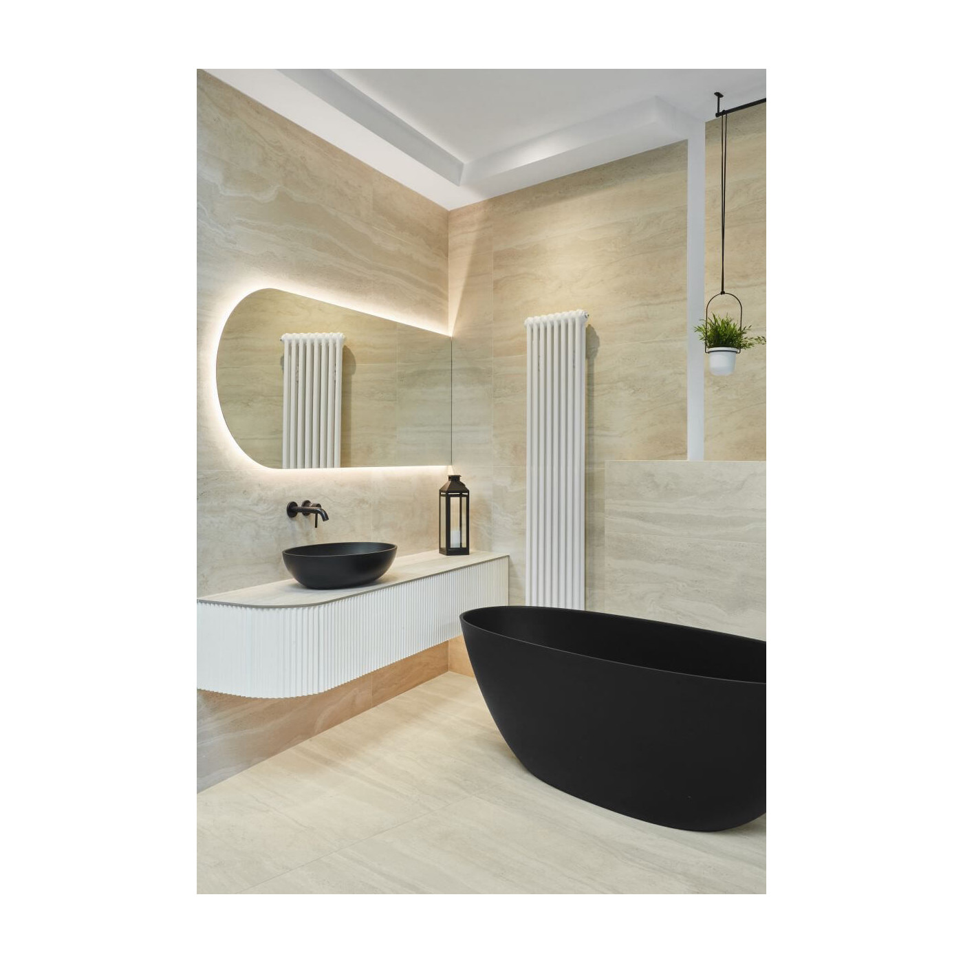 Wanna Wolnostojąca Owalna Wika 160x70,5 Czarny Mat Marmorin Wanna Wolnostojąca Owalna Wika 160x70,5 Czarny Mat Marmorin