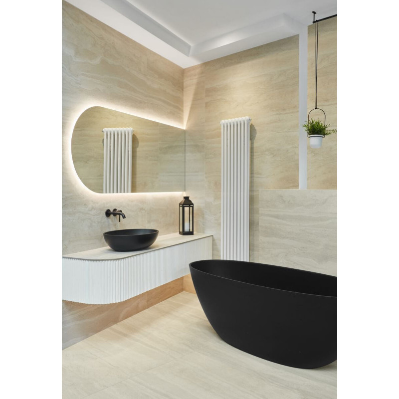 Wanna Wolnostojąca Owalna Wika 160x70,5 Czarny Mat Marmorin Wanna Wolnostojąca Owalna Wika 160x70,5 Czarny Mat Marmorin