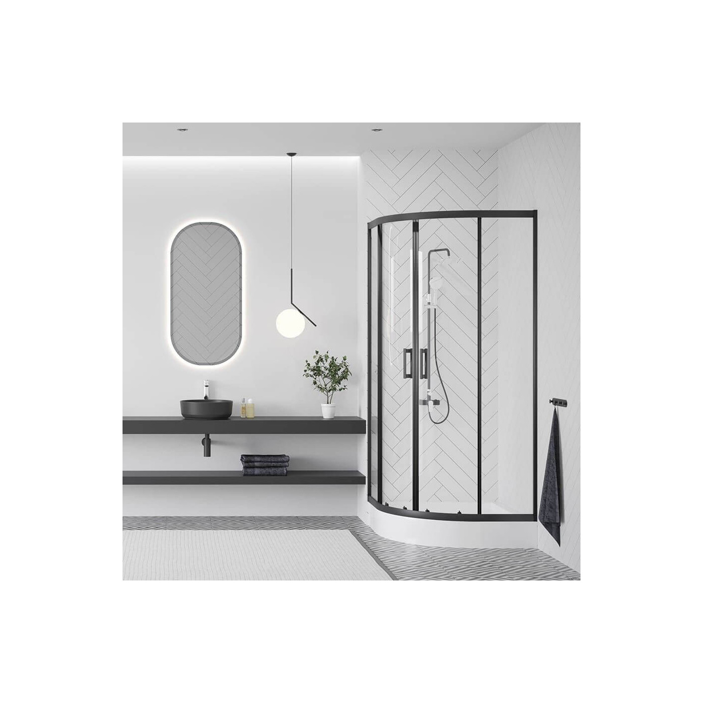 Brodzik Bresso Biały 90x90 JBB_696Z Laveo Brodzik Bresso Biały 90x90 JBB_696Z Laveo
