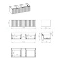 Szafka Asami Dąb Natural 120x31,8x35 169433 Elita Szafka Asami Dąb Natural 120x31,8x35 169433 Elita