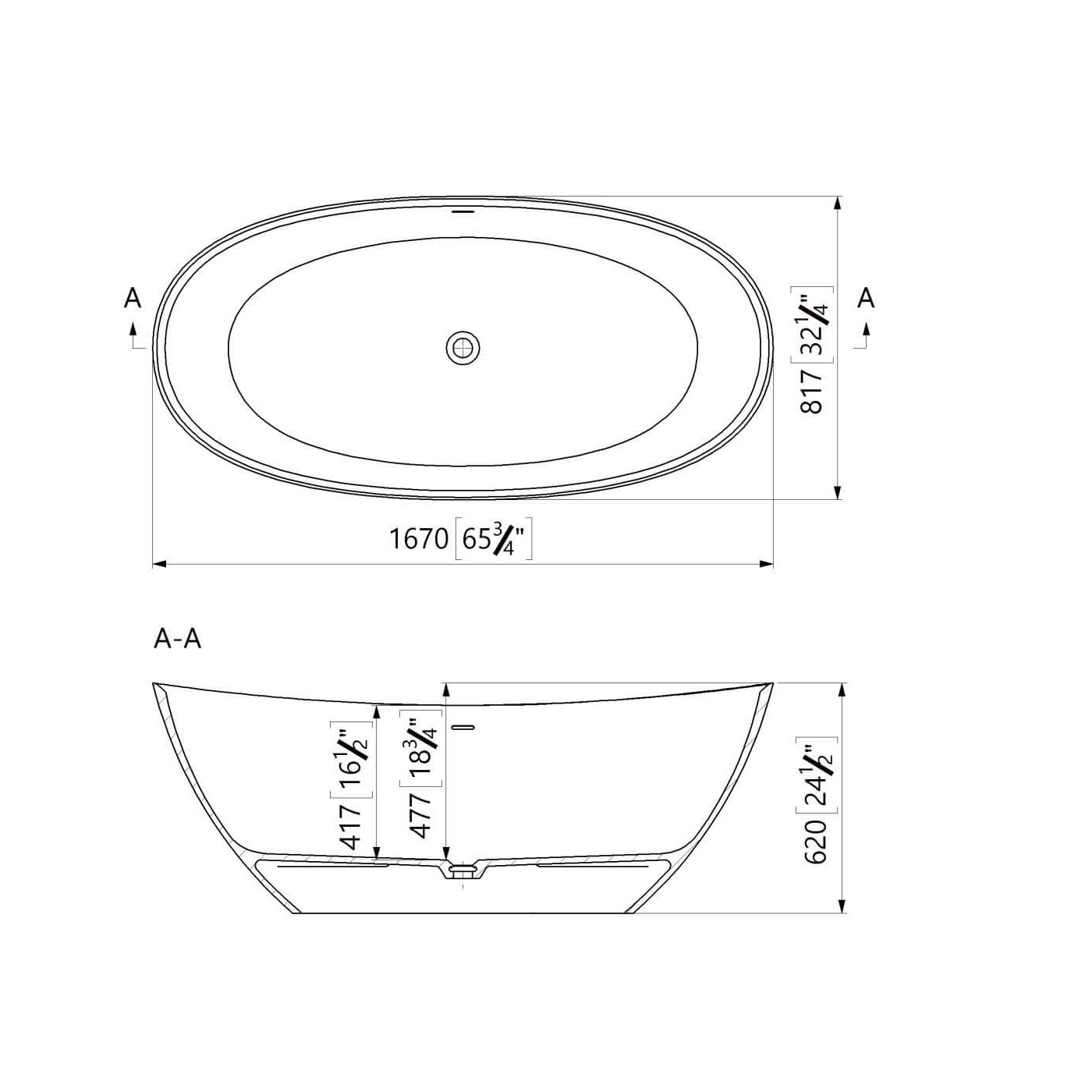 Wanna Wolnostojąca BT0068 167x81,7 Snow White Marmite Wanna Wolnostojąca BT0068 167x81,7 Snow White Marmite
