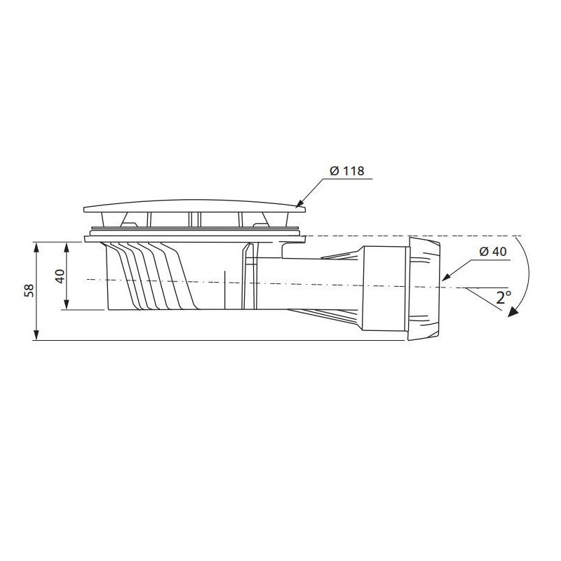 Syfon R400 Slim Plus Chrom Radaway Syfon R400 Slim Plus Chrom Radaway