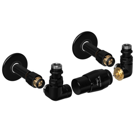 Zestaw Termostatyczny Vision All In One Z Głowicą Prestige Prawy Czarny Mat AVIGS0224CFK/P(PEX) Varioterm