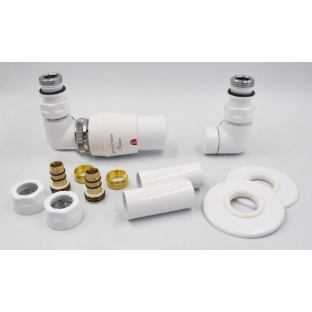 Zestaw Termostatyczny Vision All In One Z Głowicą Prestige Lewy Biały AVIGS0206CFK/L(PEX) Varioterm