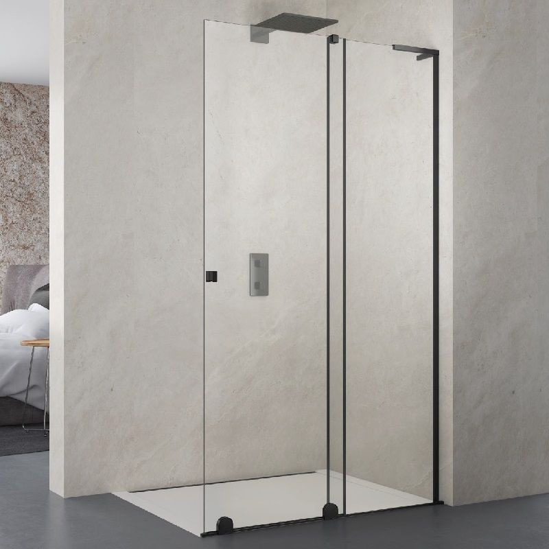 Kabina Prysznicowa Przesuwna Walk-In Prawa Cortina 2.0 100cm Black Atrium Kabina Prysznicowa Przesuwna Walk-In Prawa Cortina 2.0 100cm Black Atrium