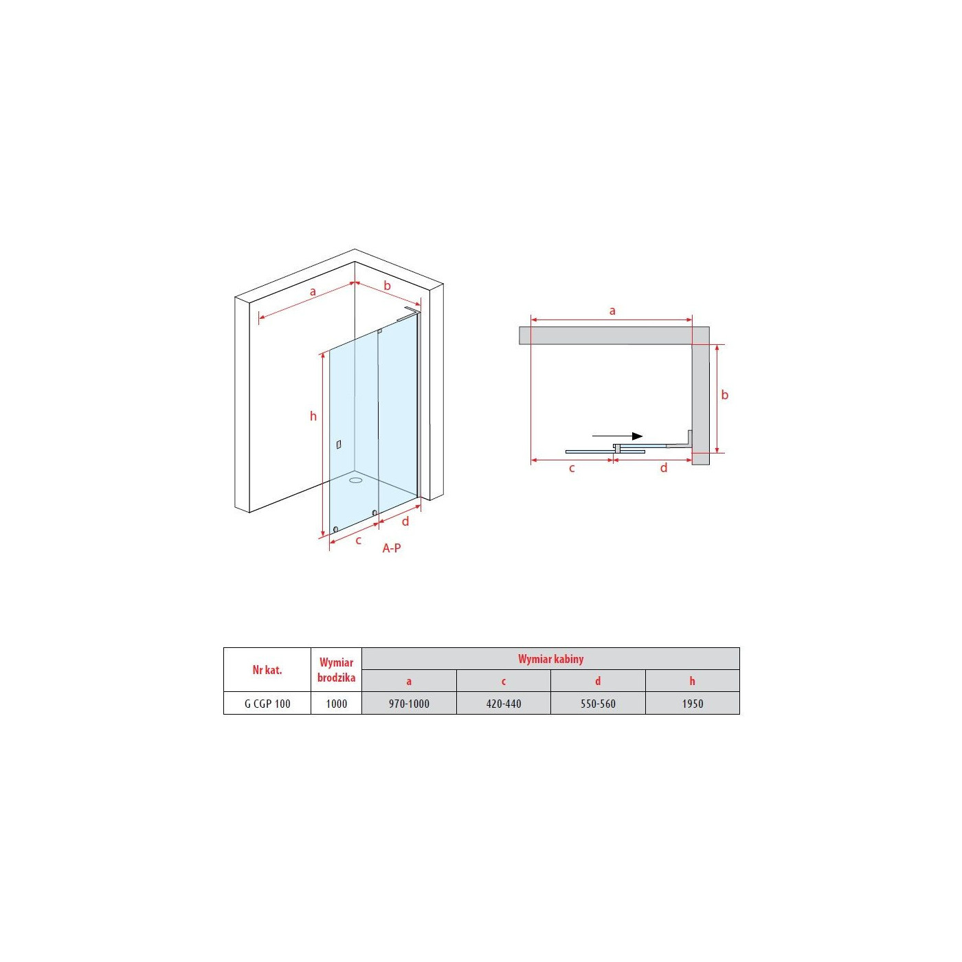 Kabina Prysznicowa Przesuwna Walk-In Prawa Cortina 2.0 100cm Black Atrium Kabina Prysznicowa Przesuwna Walk-In Prawa Cortina 2.0 100cm Black Atrium