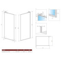 Ścianka Walk-In Modo F SL II 95 Brushed Copper Szkło UltraClear 10419095-93-01 Radaway Ścianka Walk-In Modo F SL II 95 Brushed Copper Szkło UltraClear 10419095-93-01 Radaway
