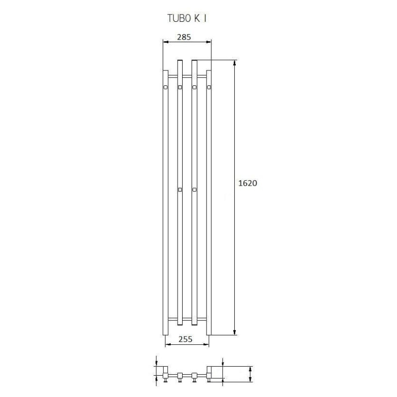 Grzejnik Tubo 1K Kwadratowy 1620x285 Merkury 7 Radeco Grzejnik Tubo 1K Kwadratowy 1620x285 Merkury 7 Radeco