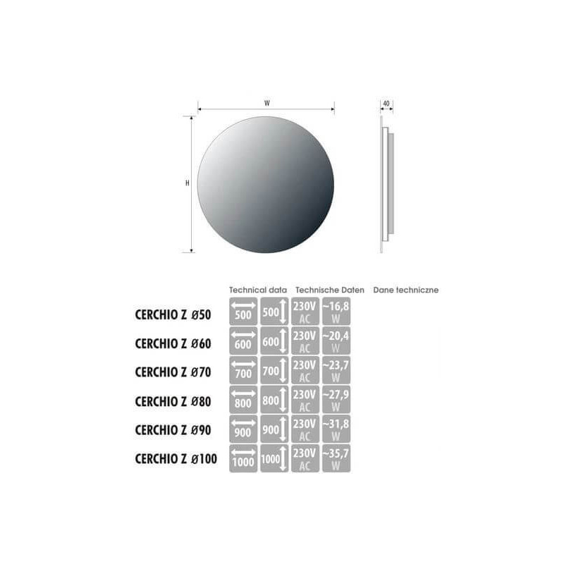Lustro LED Cerchio FI80 MCJ Lustro LED Cerchio FI80 MCJ