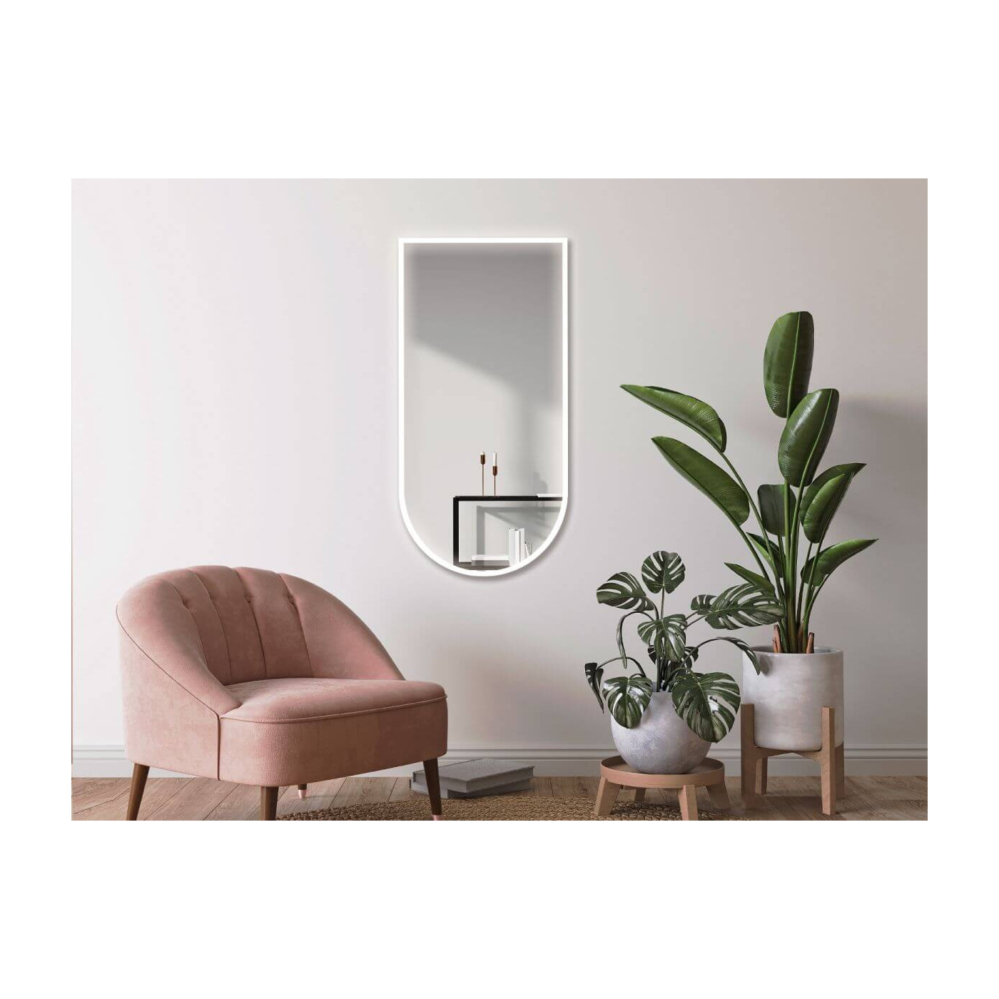 Lustro Led Modern Portan 50x150 Ruke Lustro Led Modern Portan 50x150 Ruke