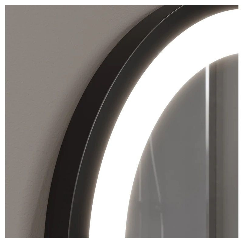Lustro W Ramie Sunny LED Barwa Ciepła 85cm Czarne Ruke Lustro W Ramie Sunny LED Barwa Ciepła 85cm Czarne Ruke