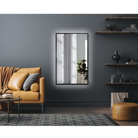 Lustro Formosa LED Ambiente Barwa Neutralna Czarna Rama 100x60 Ruke