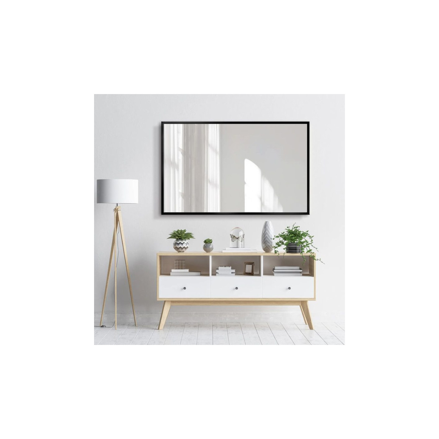 Lustro Formosa LED Ambiente Barwa Neutralna Czarna Rama 100x60 Ruke Lustro Formosa LED Ambiente Barwa Neutralna Czarna Rama 100x60 Ruke