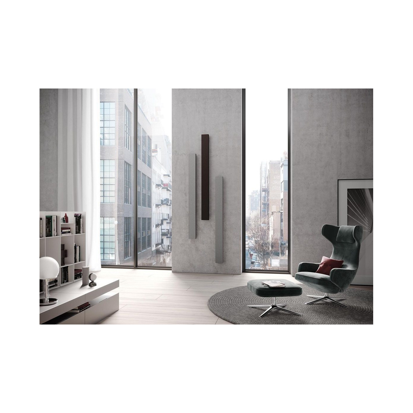 Grzejnik Dekoracyjny Beams Mono 1800x150 Jet Black Kermi Grzejnik Dekoracyjny Beams Mono 1800x150 Jet Black Kermi