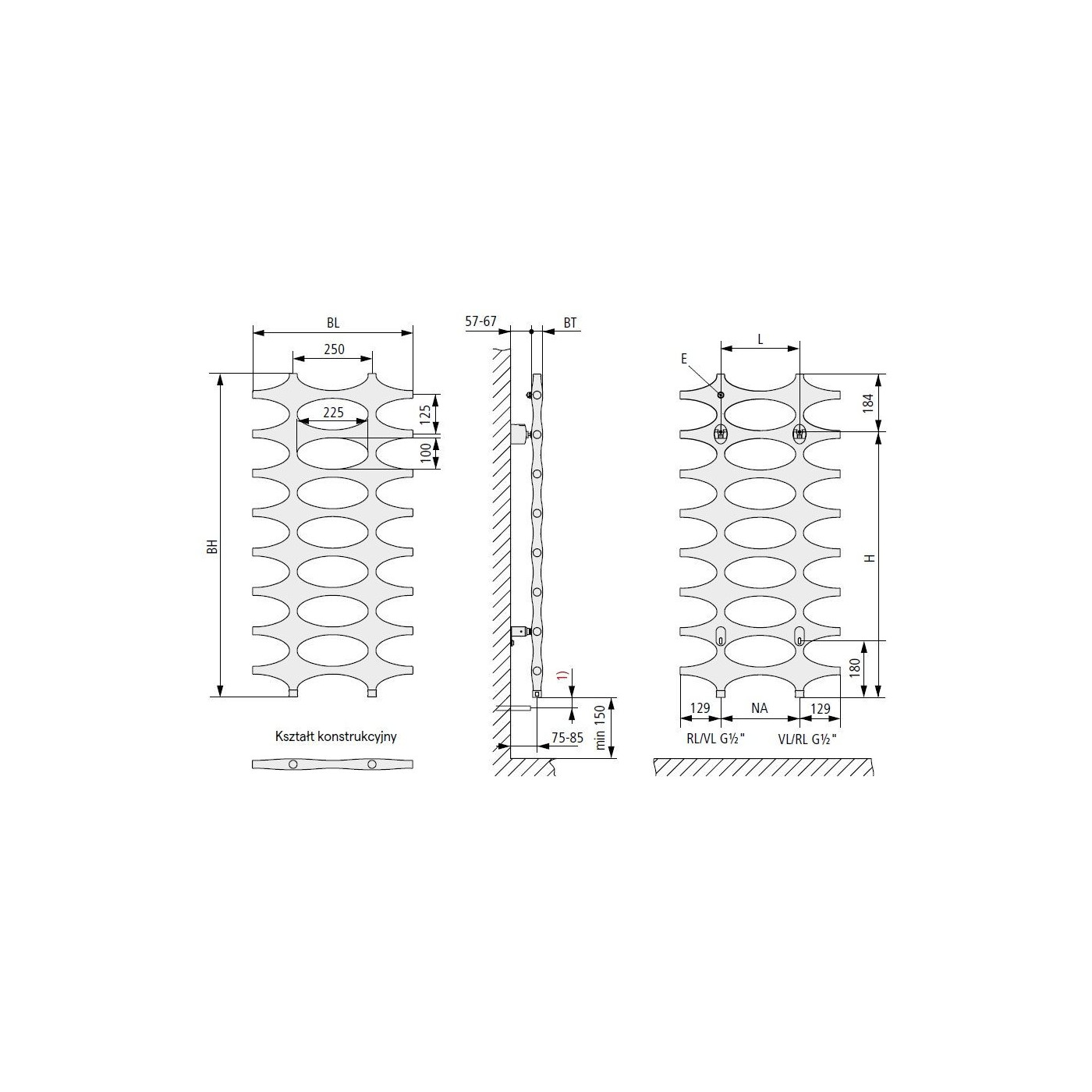 Grzejnik Dekoracyjny Ideos 1151x508 Onyx Kermi Grzejnik Dekoracyjny Ideos 1151x508 Onyx Kermi