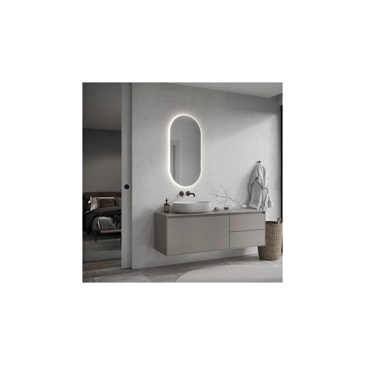 Lustro Z Podświetleniem LED Koria Acrylic Edge 50x100 Ruke Lustro Z Podświetleniem LED Koria Acrylic Edge 50x100 Ruke