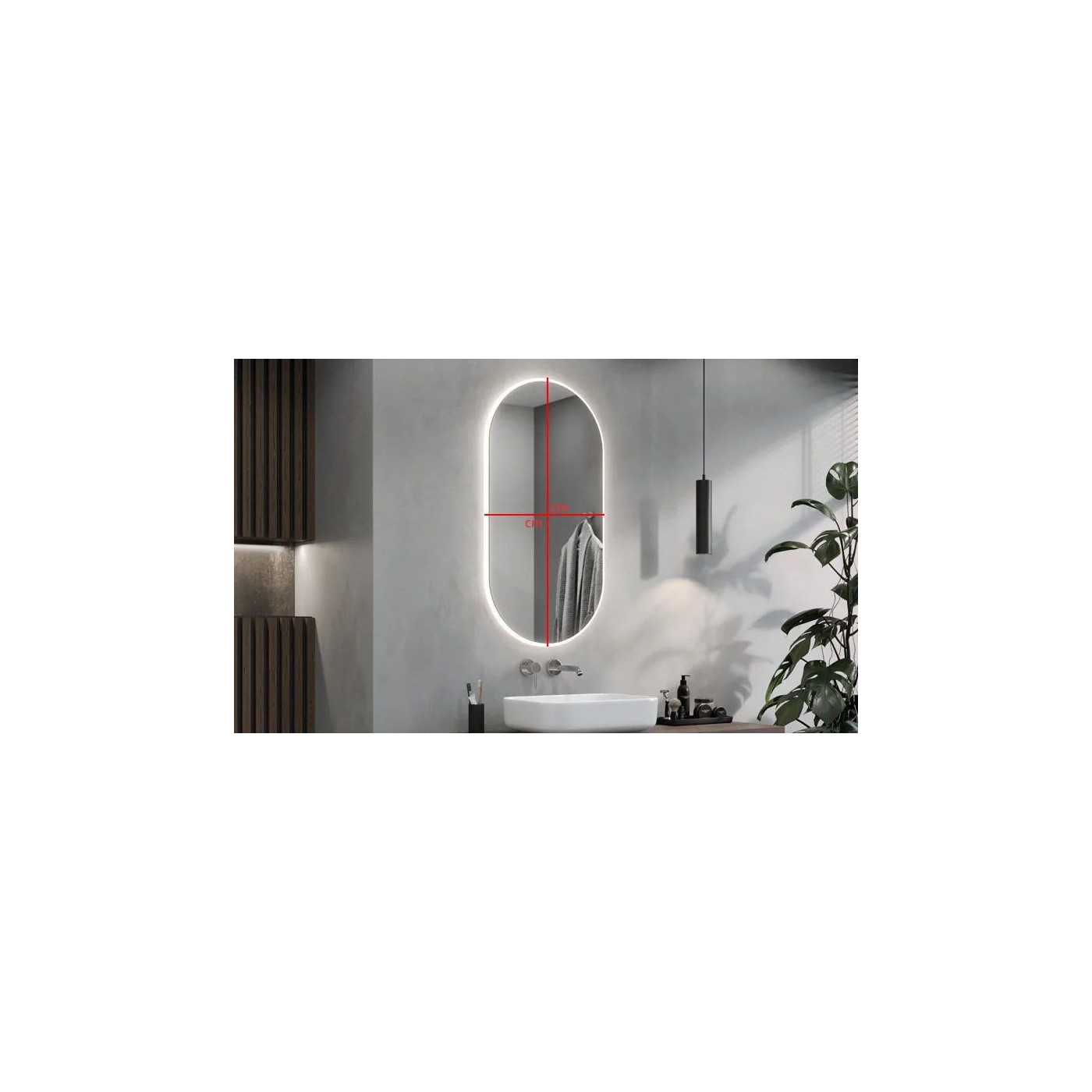 Lustro Z Podświetleniem LED Koria Acrylic Edge 50x100 Ruke Lustro Z Podświetleniem LED Koria Acrylic Edge 50x100 Ruke