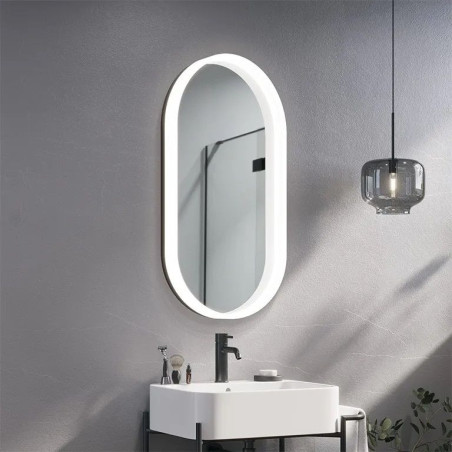 Lustro W Ramie Z Podświetleniem LED Koria Alu-Acrylic M 54x94,5 Ruke