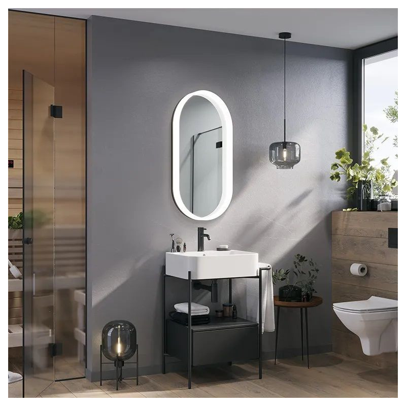 Lustro W Ramie Z Podświetleniem LED Koria Alu-Acrylic M 54x94,5 Ruke Lustro W Ramie Z Podświetleniem LED Koria Alu-Acrylic M 54x94,5 Ruke
