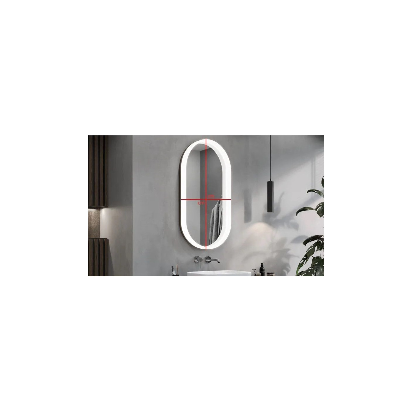 Lustro W Ramie Z Podświetleniem LED Koria Alu-Acrylic M 54x94,5 Ruke Lustro W Ramie Z Podświetleniem LED Koria Alu-Acrylic M 54x94,5 Ruke