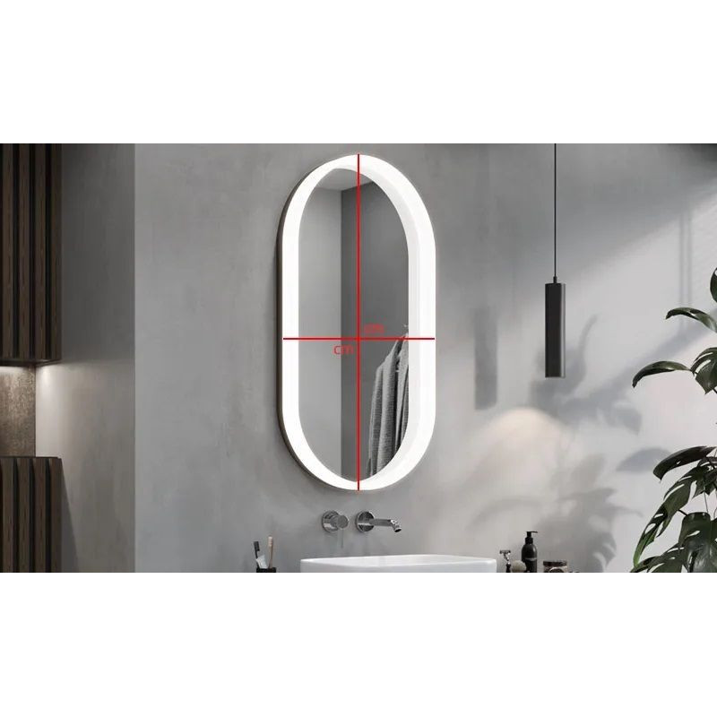 Lustro W Ramie Z Podświetleniem LED Koria Alu-Acrylic M 54x94,5 Ruke Lustro W Ramie Z Podświetleniem LED Koria Alu-Acrylic M 54x94,5 Ruke