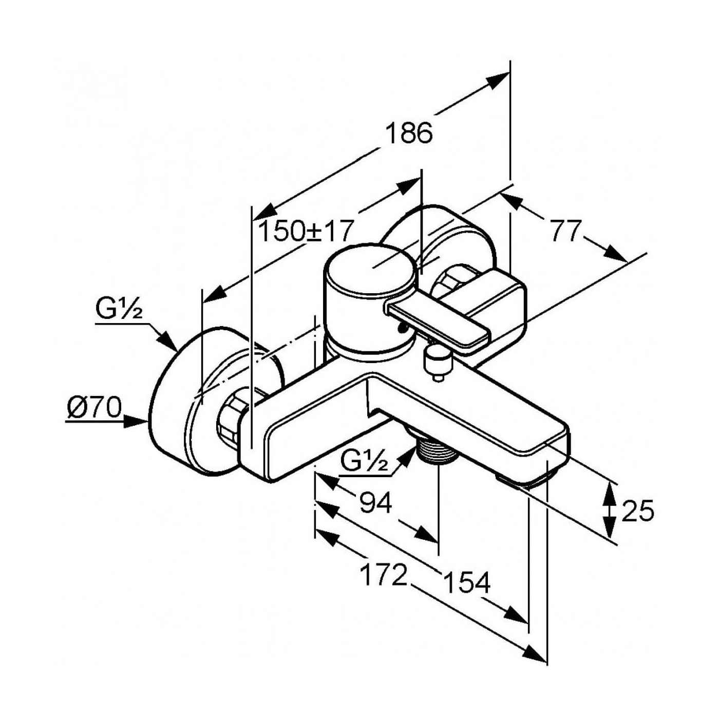 Bateria Wannowa Zenta 386700575 Kludi Bateria Wannowa Zenta 386700575 Kludi