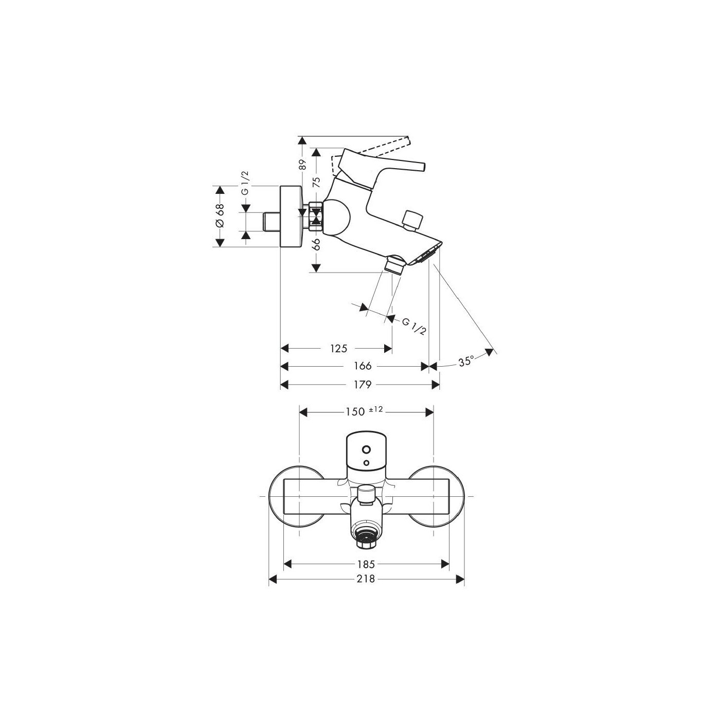 Bateria Wannowa Talis S Chrom 72400000 Hansgrohe Bateria Wannowa Talis S Chrom 72400000 Hansgrohe