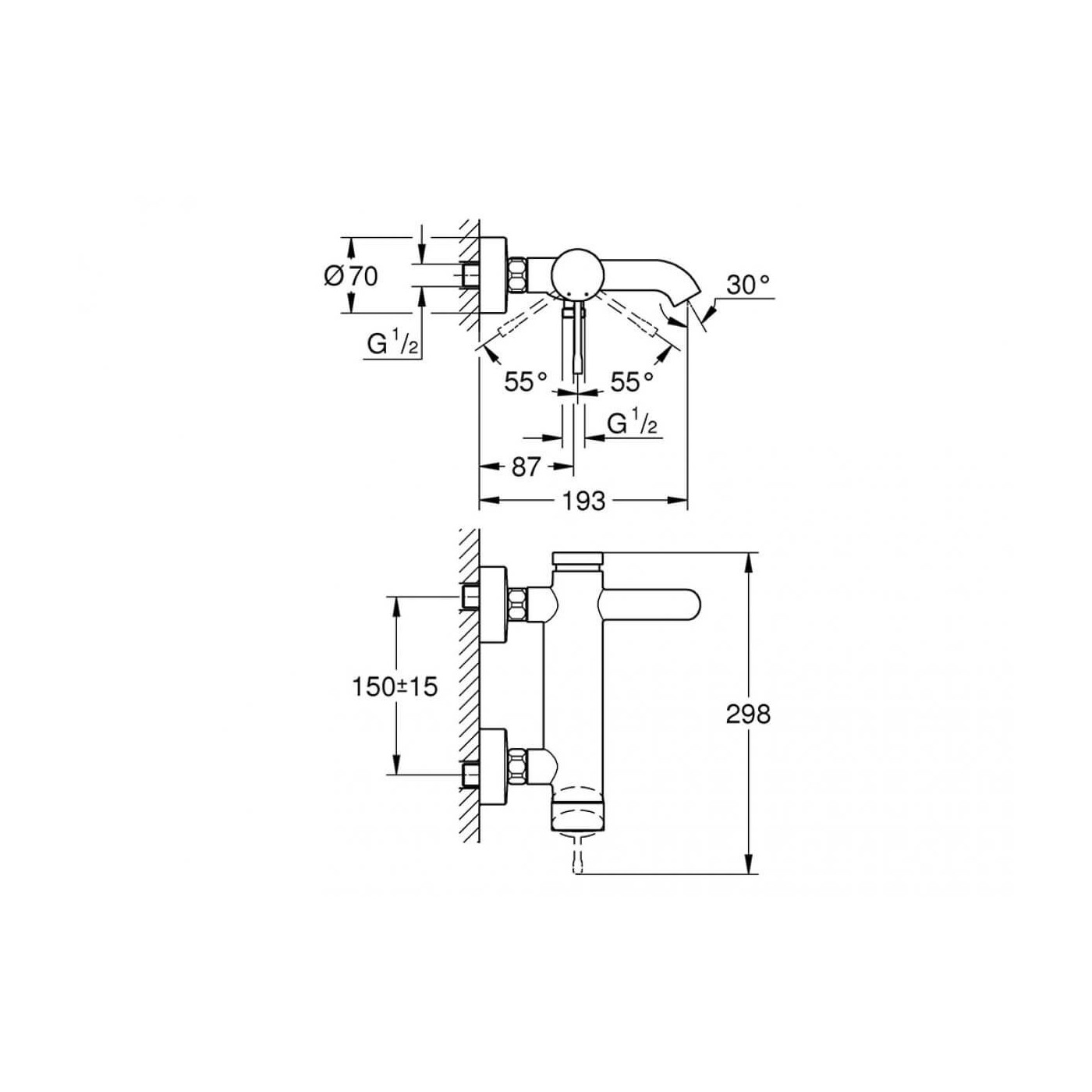 Bateria Wannowa Essence 33624001 Grohe Bateria Wannowa Essence 33624001 Grohe