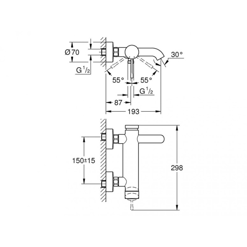 Bateria Wannowa Essence 33624001 Grohe Bateria Wannowa Essence 33624001 Grohe