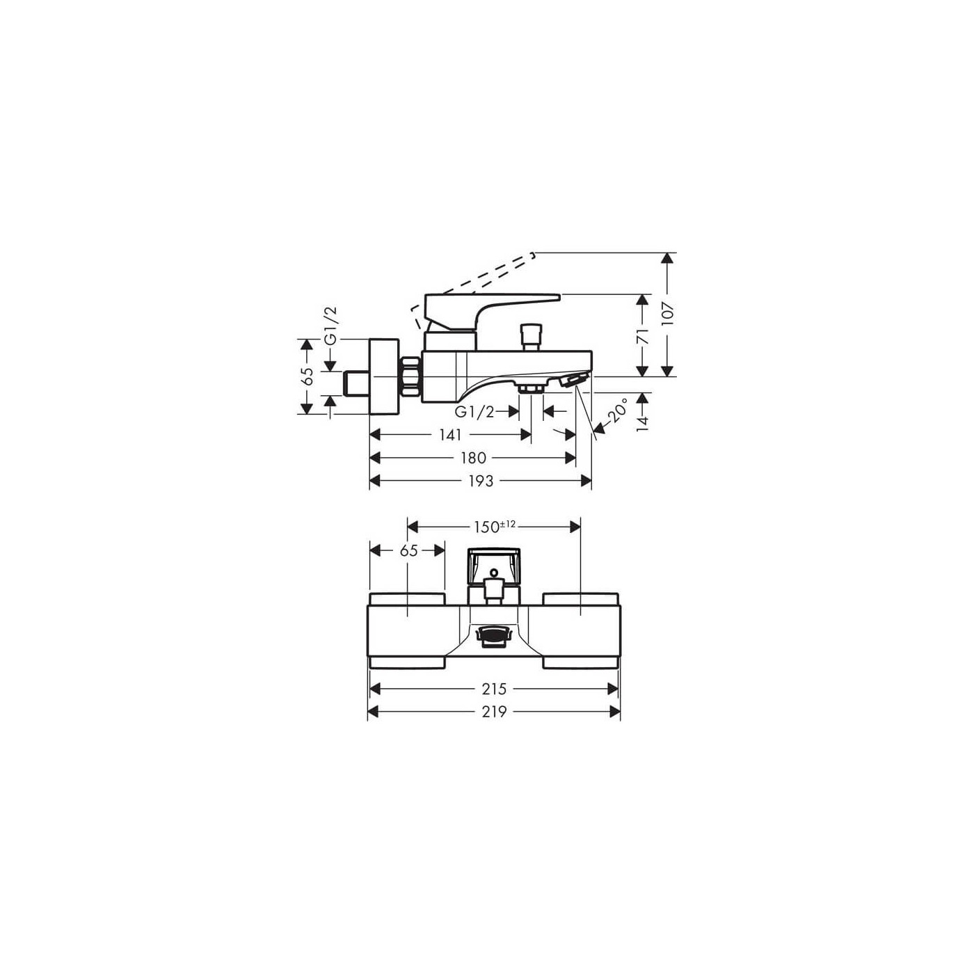 Bateria Wannowa Metropol Loop 74540000 Hansgrohe Bateria Wannowa Metropol Loop 74540000 Hansgrohe