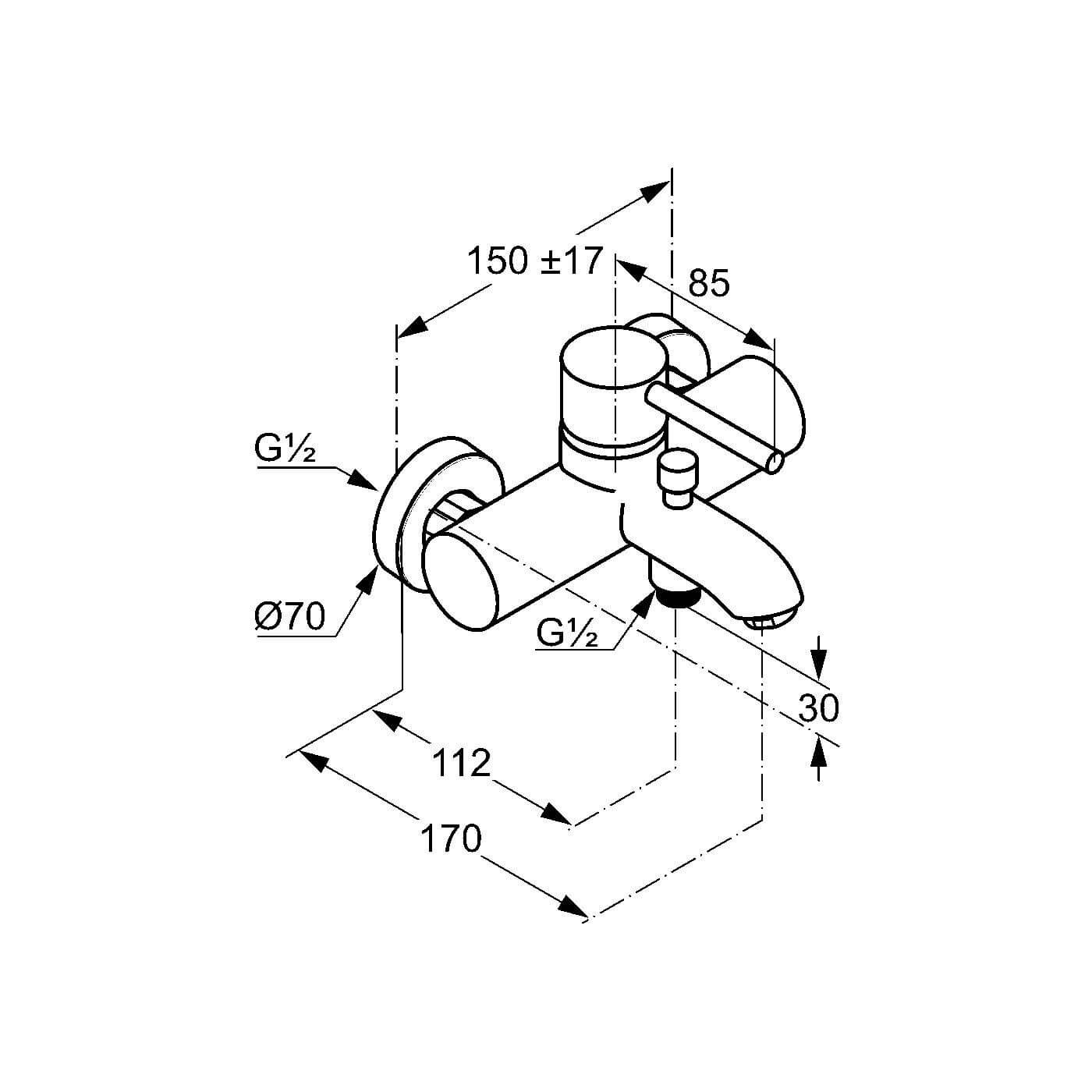 Bateria Wannowo-Natryskowa Bozz 386910576 Kludi Bateria Wannowo-Natryskowa Bozz 386910576 Kludi