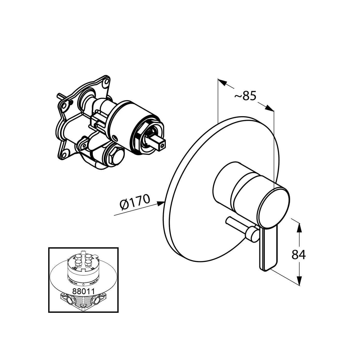Bateria Wannowo-Natryskowa Zenta 386500575 Kludi Bateria Wannowo-Natryskowa Zenta 386500575 Kludi
