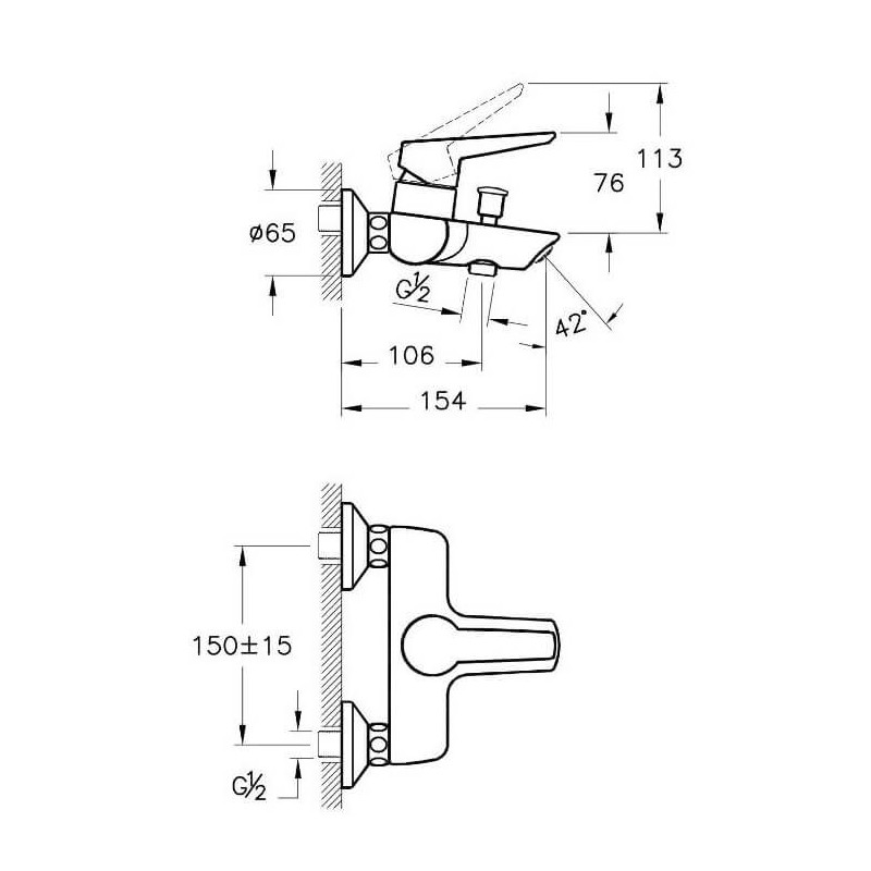 Bateria Wannowa Solid S A42444EXP Vitra Bateria Wannowa Solid S A42444EXP Vitra