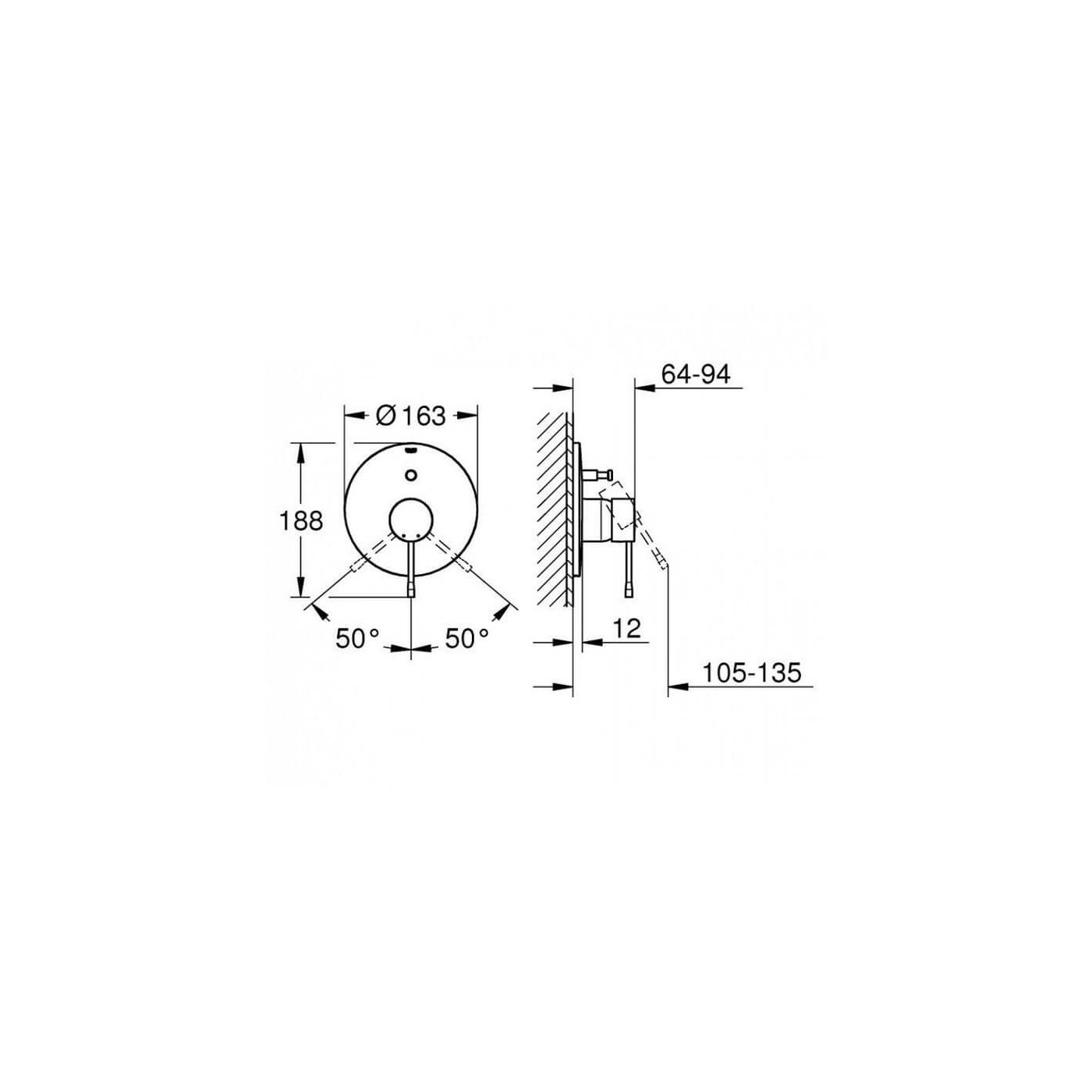 Jednouchwytowa Bateria Wannowa Essence Cool Sunrise 19285GL1 Grohe Jednouchwytowa Bateria Wannowa Essence Cool Sunrise 19285GL1 Grohe