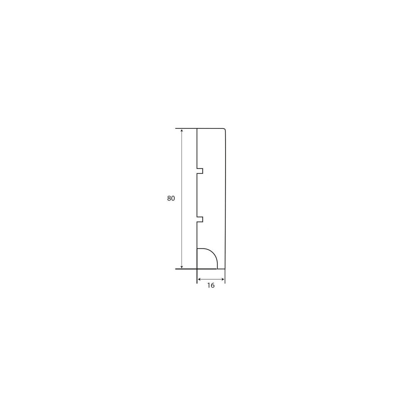 Listwa Przypodłogowa MDF Classic Plus R1 RAL9005 80x16x2440 mm Lagrus Listwa Przypodłogowa MDF Classic Plus R1 RAL9005 80x16x2440 mm Lagrus