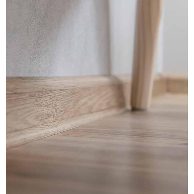 Listwa Przypodłogowa PCV Esquero Duo 650 Biały 55x22x2500 mm Vox Listwa Przypodłogowa PCV Esquero Duo 650 Biały 55x22x2500 mm Vox