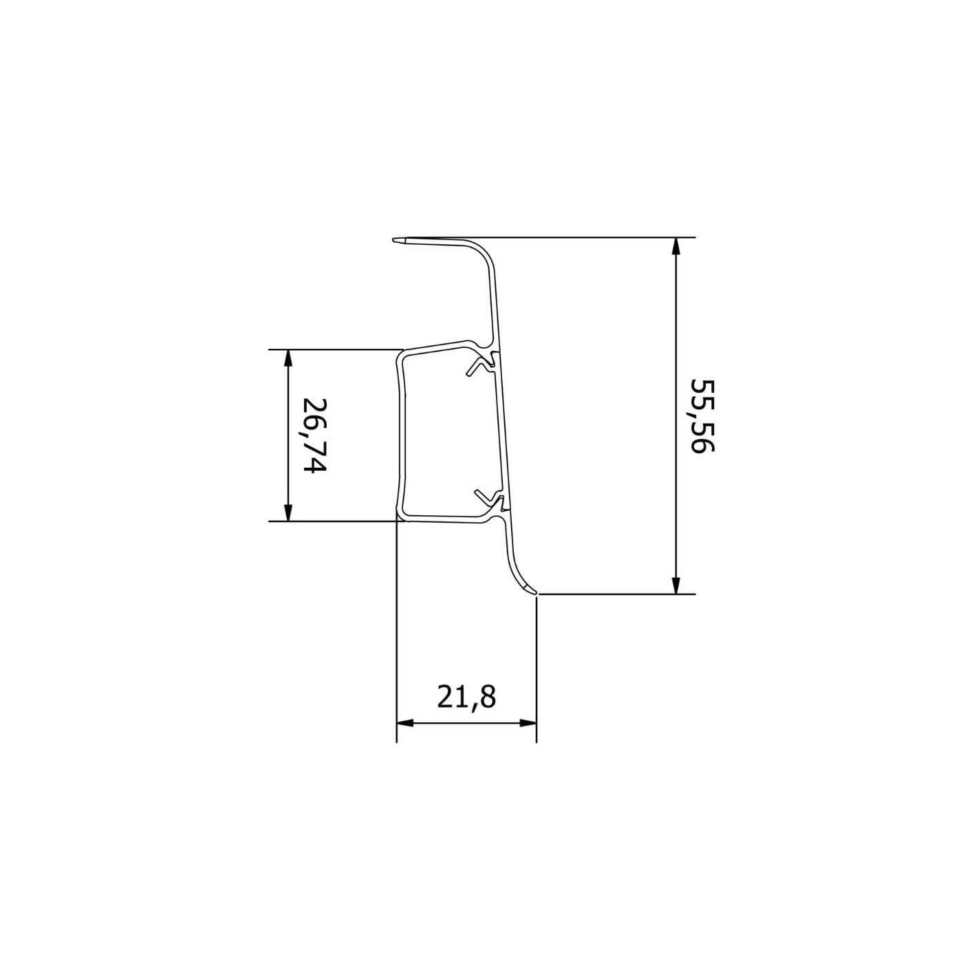 Listwa Przypodłogowa PCV Esquero Duo 652 Dąb Arktyczny 55x22x2500 mm Vox Listwa Przypodłogowa PCV Esquero Duo 652 Dąb Arktyczny 55x22x2500 mm Vox