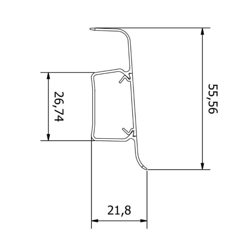 Listwa Przypodłogowa PCV Esquero Duo 652 Dąb Arktyczny 55x22x2500 mm Vox Listwa Przypodłogowa PCV Esquero Duo 652 Dąb Arktyczny 55x22x2500 mm Vox