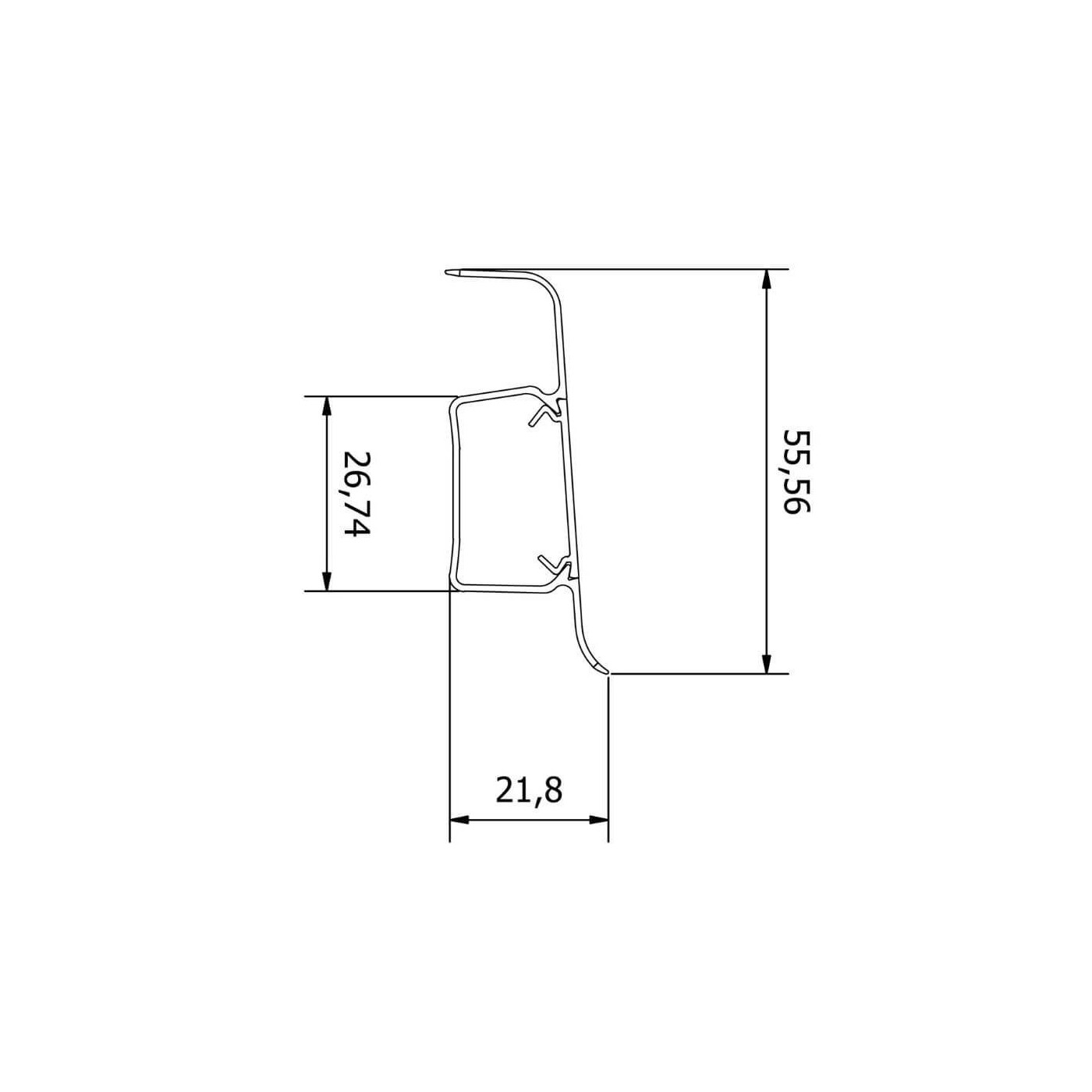 Listwa Przypodłogowa PCV Esquero Duo 654 Palisander Bielony 55x22x2500 mm Vox Listwa Przypodłogowa PCV Esquero Duo 654 Palisander Bielony 55x22x2500 mm Vox