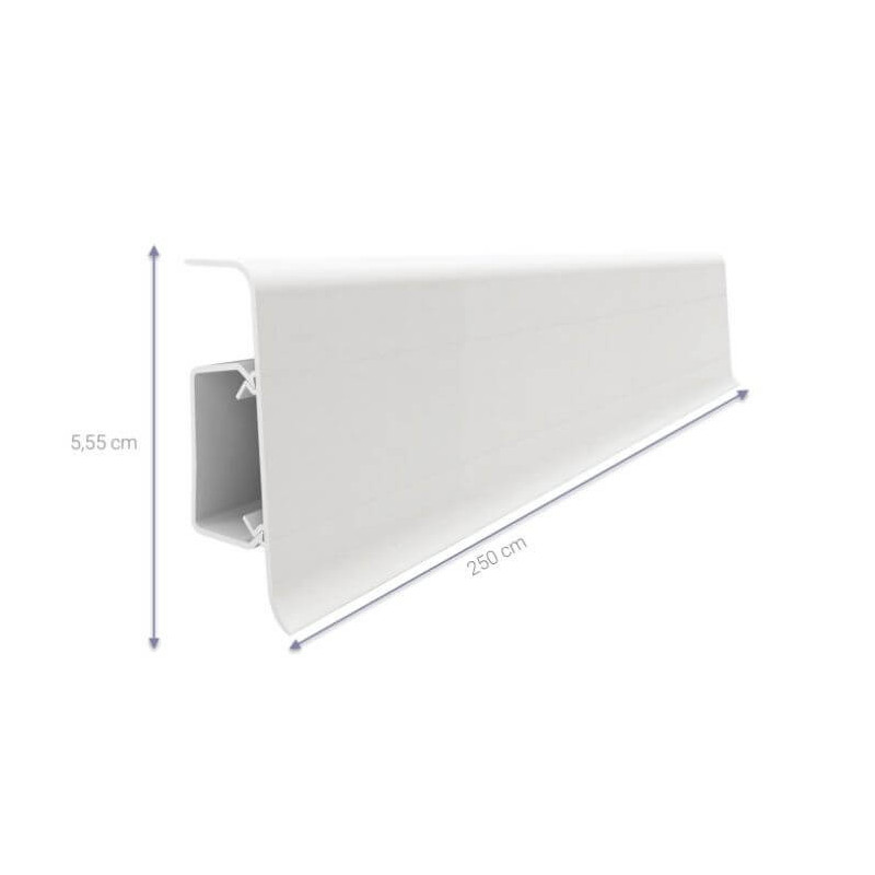 Listwa Przypodłogowa PCV Esquero Duo 657 Merbau Szary 55x22x2500 mm Vox Listwa Przypodłogowa PCV Esquero Duo 657 Merbau Szary 55x22x2500 mm Vox