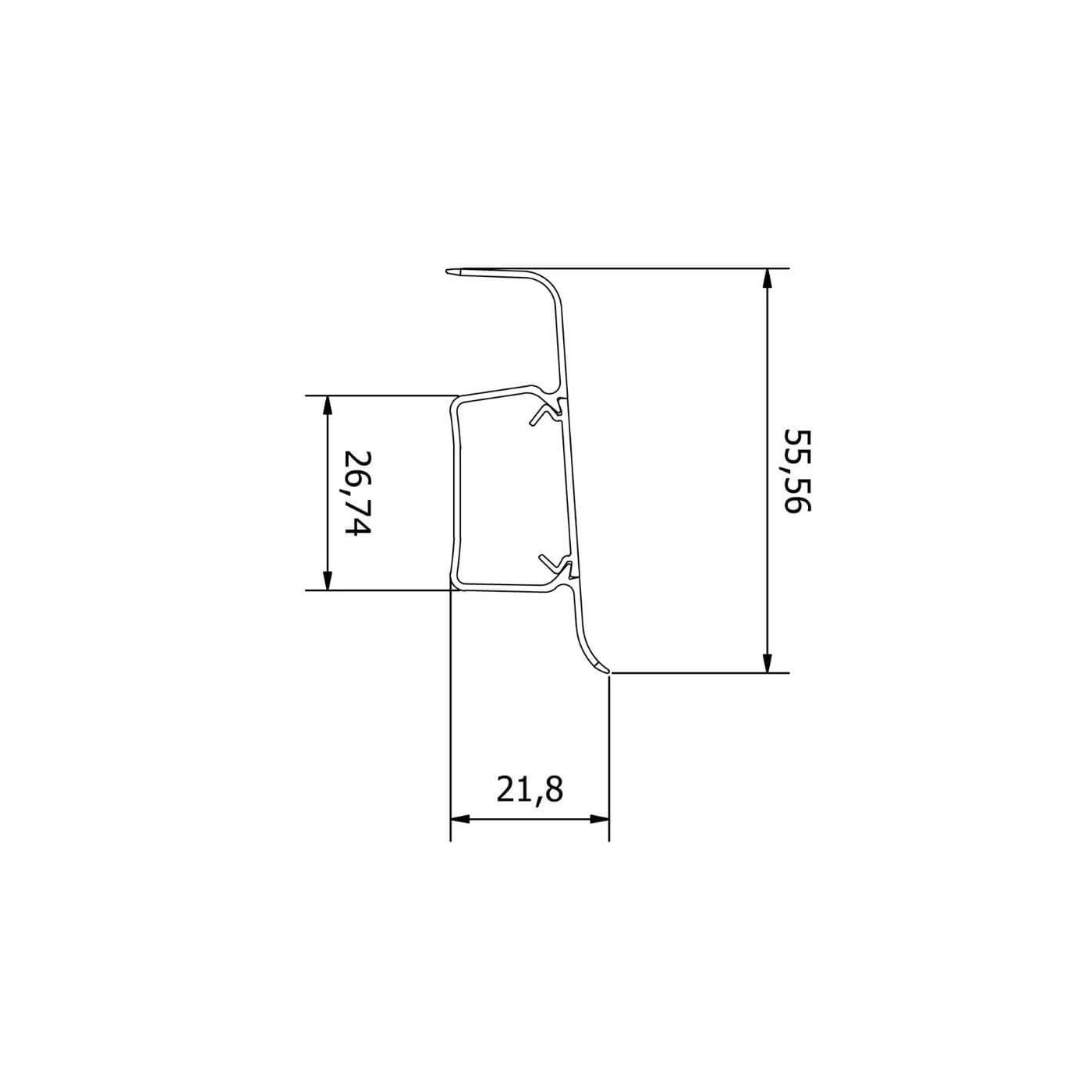 Listwa Przypodłogowa PCV Esquero Duo 658 Dąb Bursztynowy 55x22x2500 mm Vox Listwa Przypodłogowa PCV Esquero Duo 658 Dąb Bursztynowy 55x22x2500 mm Vox