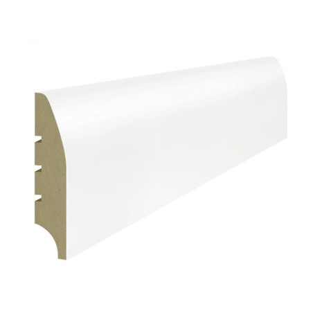 Listwa Przypodłogowa Soft 80 Plus Biały RAL9003 244x8 Lagrus