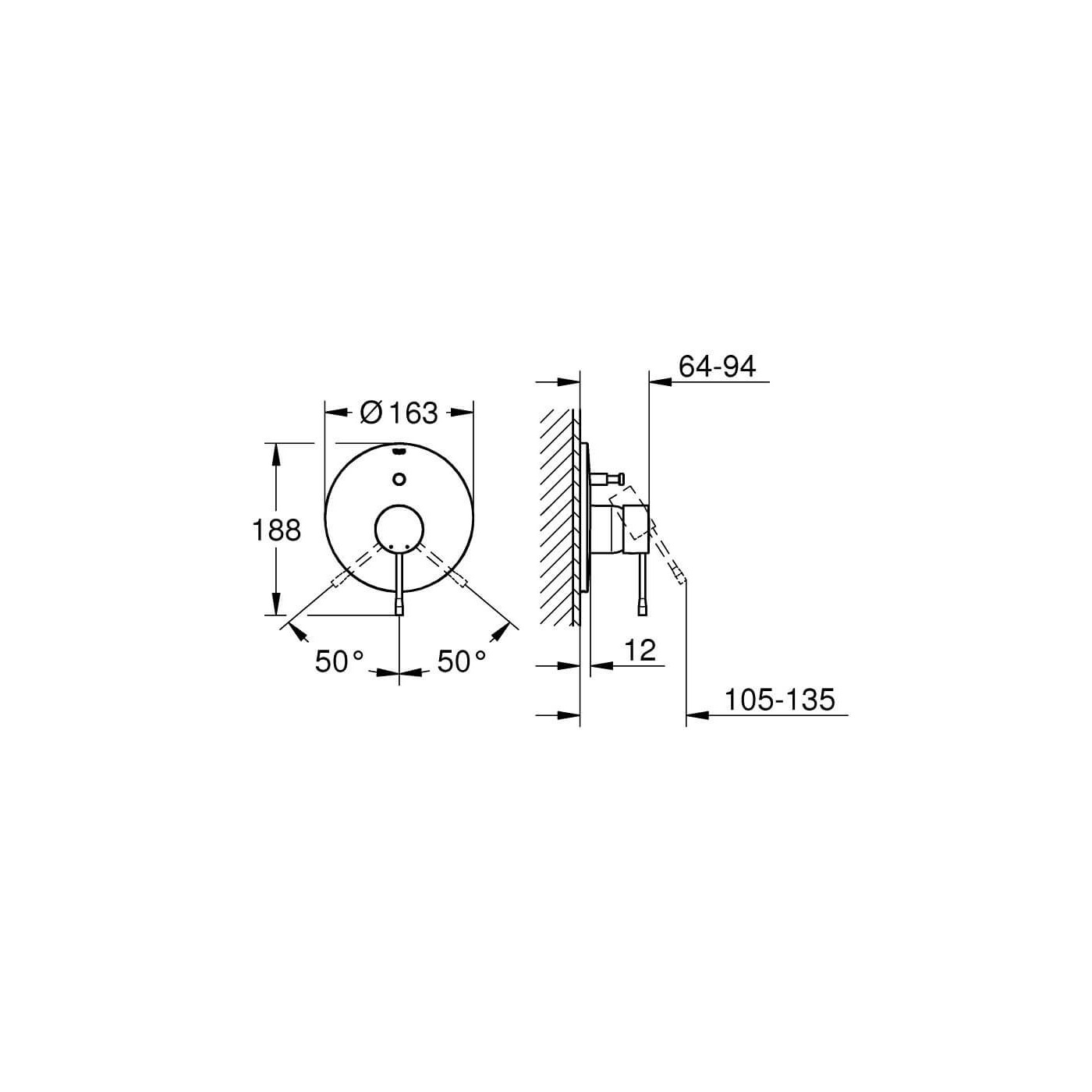Jednouchwytowa Bateria Wannowa Essence Brushed Hard Graphite 19285AL1 Grohe Jednouchwytowa Bateria Wannowa Essence Brushed Hard Graphite 19285AL1 Grohe