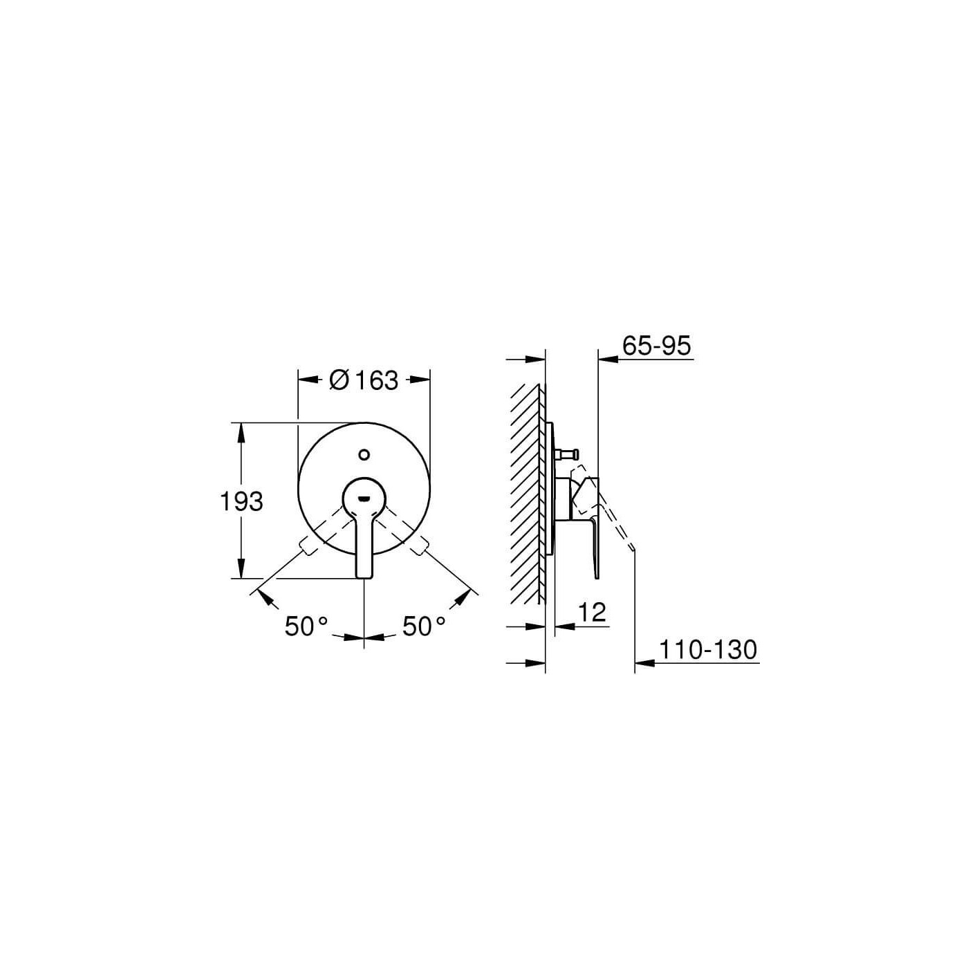 Bateria Jednouchwytowa Wannowa Lineare 19297001 Grohe Bateria Jednouchwytowa Wannowa Lineare 19297001 Grohe