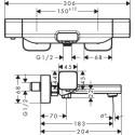 Bateria Wannowa Termostatyczna Ecostat E 15774000 Hansgrohe Bateria Wannowa Termostatyczna Ecostat E 15774000 Hansgrohe