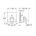 Bateria Wannowo-Prysznicowa Eurocube Chrom 24062000 Grohe Bateria Wannowo-Prysznicowa Eurocube Chrom 24062000 Grohe