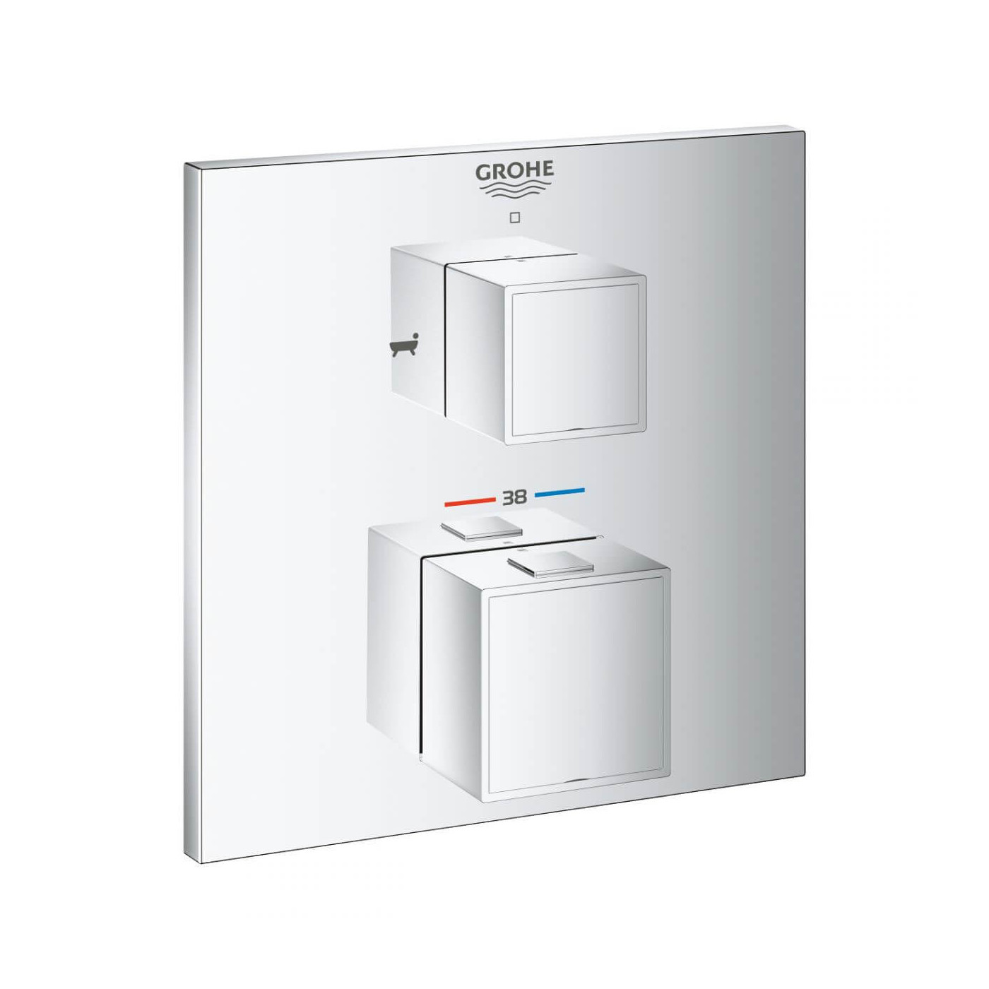 Termostatyczna Bateria Wannowa Do Obsługi Dwóch Wyjść Wody Grohtherm Cube 24155000 Grohe Termostatyczna Bateria Wannowa Do Obsługi Dwóch Wyjść Wody Grohtherm Cube 24155000 Grohe