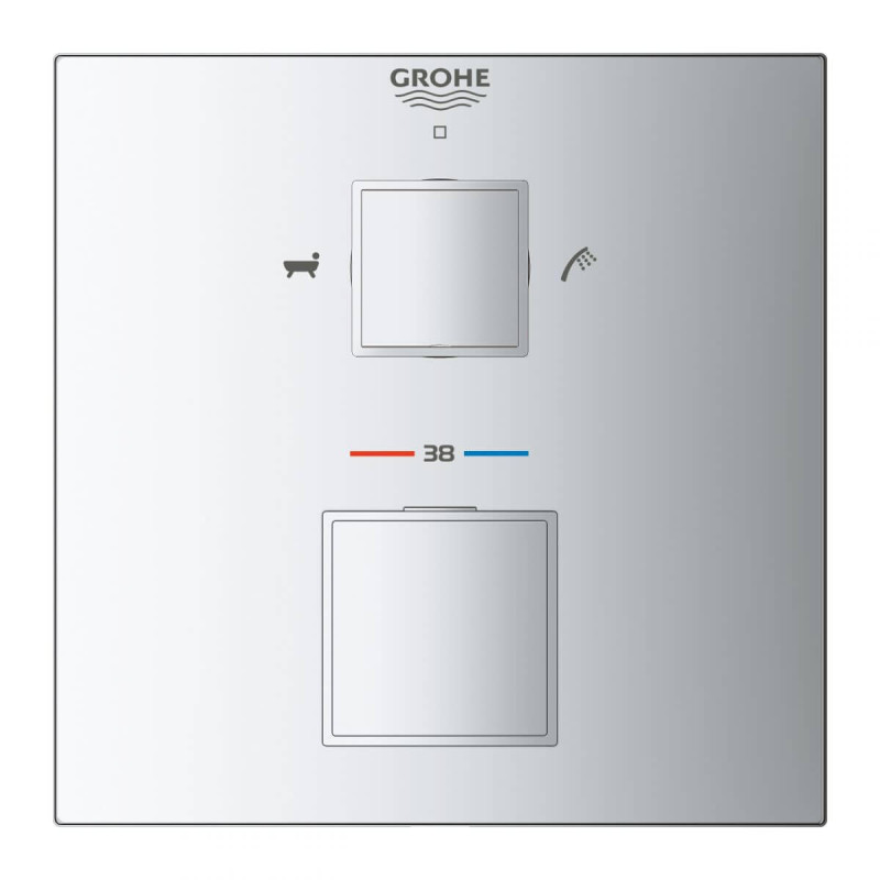 Termostatyczna Bateria Wannowa Do Obsługi Dwóch Wyjść Wody Grohtherm Cube 24155000 Grohe Termostatyczna Bateria Wannowa Do Obsługi Dwóch Wyjść Wody Grohtherm Cube 24155000 Grohe
