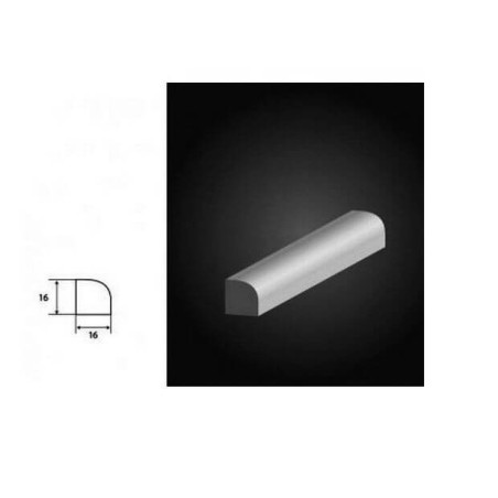 Ćwierćwałek Wypukły Plus Biały 16x16mm Lagrus