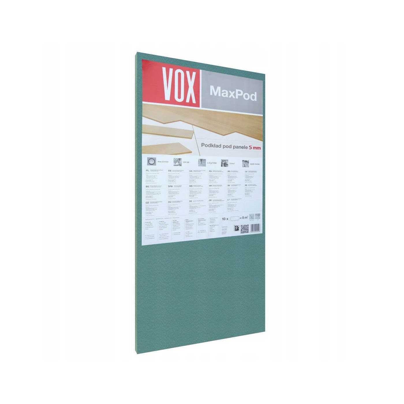 Podkład VOX MAX-POD 5 mm - 100x50 cm - 5m2 Podkład VOX MAX-POD 5 mm - 100x50 cm - 5m2